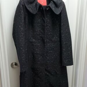 Ivanka Trump Black Textured Dressy Coat